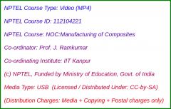 NOC:Manufacturing of Composites (USB)