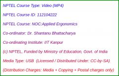 NOC:Applied Ergonomics (USB)