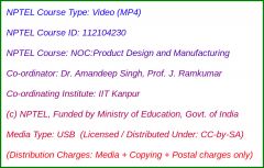 NOC:Product Design and Manufacturing (USB)