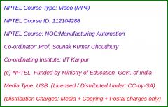 NOC:Manufacturing Automation (USB)