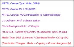 NOC:Introduction to Turbomachinery