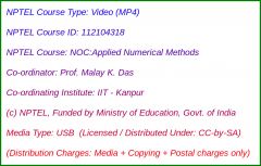 NOC:Applied Numerical Methods