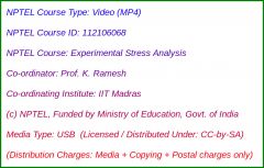 Experimental Stress Analysis (USB)