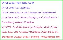 NOC:Fluid Dynamics and Turbomachines (USB)