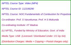 NOC:Fundamentals of Combustion for Propulsion (USB)