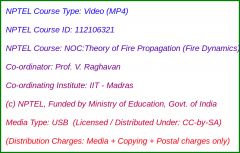 NOC:Theory of Fire Propagation (Fire Dynamics)