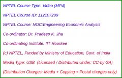 NOC:Engineering Economic Analysis (USB)