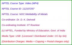 NOC:Weldability of Metals (USB)