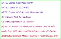 NOC:Acoustic Metamaterials (USB)