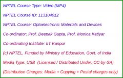 Optoelectronic Materials and Devices (USB)