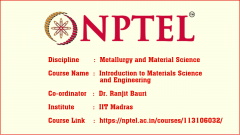 Introduction to Materials Science and Engineering (Web Course)