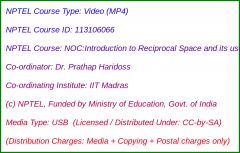NOC:Introduction to Reciprocal Space and its use in Solids (USB)