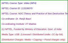 NOC:Theory and Practice of Non Destructive Testing (USB)
