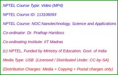 NOC:Nanotechnology, Science and Applications (USB)