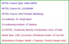 NOC:Powder Metallurgy (USB)
