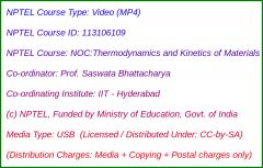 NOC:Thermodynamics and Kinetics of Materials