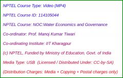 NOC:Water Economics and Governance (USB)