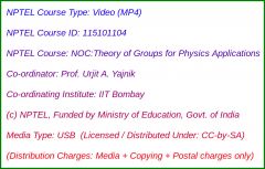 NOC:Theory of groups for physics applications (USB)