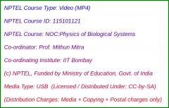 NOC:Physics of Biological Systems (USB)