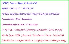 NOC:Group Theory Methods in Physics (USB)