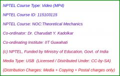 NOC:Theoretical Mechanics (USB)
