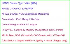 NOC:Engineering Mechanics (USB)