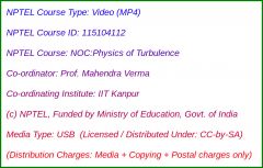 NOC:Physics of Turbulence (USB)