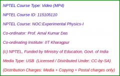 NOC:Experimental Physics - I (USB)