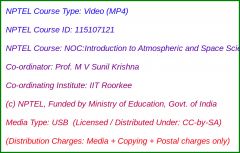 NOC:Introduction to Atmospheric and Space Sciences (USB)