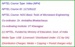 NOC:Basic Tools of Microwave Engineering (USB)