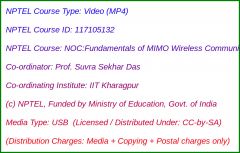 NOC:Fundamentals of MIMO Wireless Communication (USB)