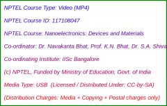 Nanoelectronics: Devices and Materials (USB)