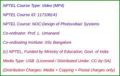 NOC:Design of Photovoltaic Systems (USB)