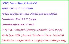 Numerical Methods and Computation (USB)