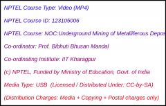 NOC:Underground Mining of Metalliferous Deposits