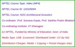 NOC:Architectural Acoustics (USB)