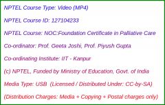 NOC:Foundation Certificate in Palliative Care