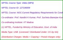 NOC:Current Regulatory Requirements for Conducting Clinical Trials in India (USB)