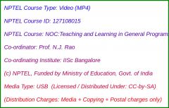 NOC:Teaching and Learning in General Programs: TALG (USB)