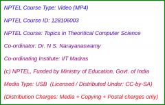 Topics in Theoritical Computer Science (USB)