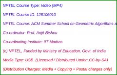 ACM Summer School on Geometric Algorithms and their Applications (USB)