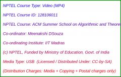 ACM Summer School on Algorithmic and Theoretical Aspects of Machine Learning (USB)