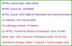 NOC:Right to Information and Good Governance (USB)