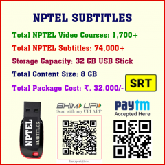 NPTEL Subtitles Pack (All 74,000+ Subtitles in English)